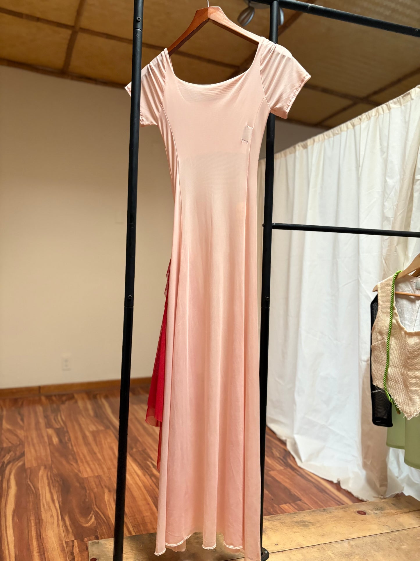 Princess Seams dress with red