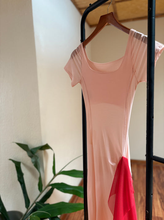 Princess Seams dress with red