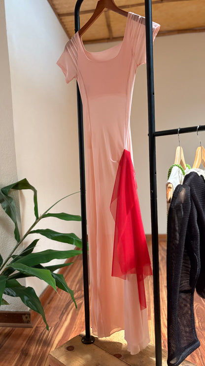 Princess Seams dress with red