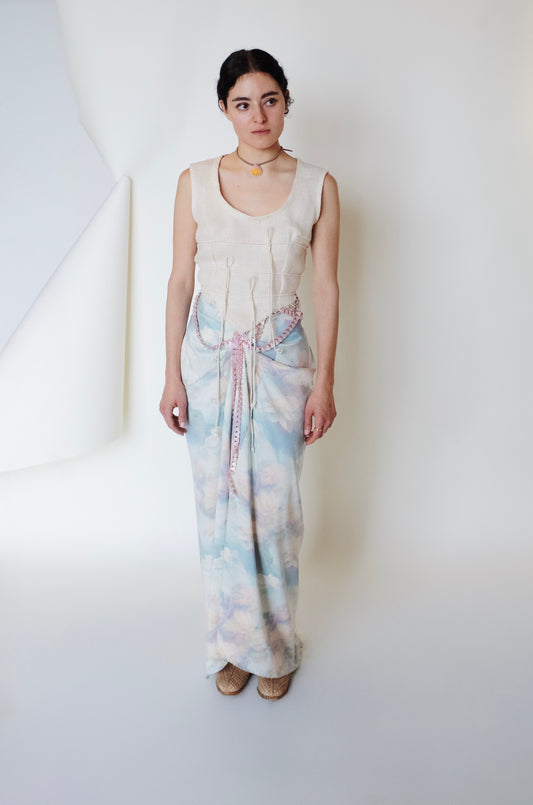 Dawn Sharp Tiered Skirt as featured on Chloe Sevigny on her instagram